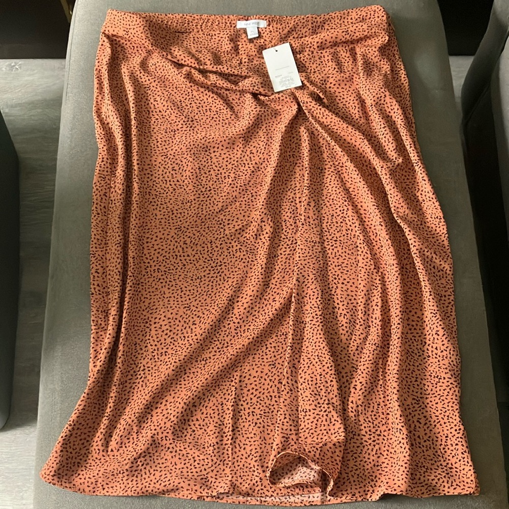 Nine West Animal Print MIDI Length Skirt